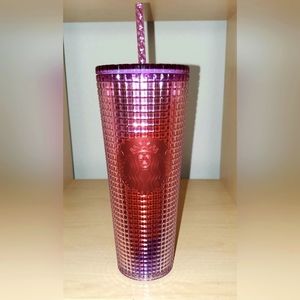 Starbucks Summer Red/Purple Grid